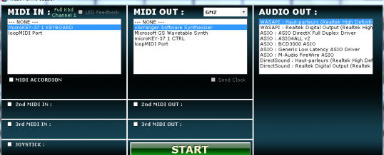 MIDI & AUDIO Setup